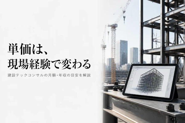 建設テックコンサルタントの単価相場と年収の目安