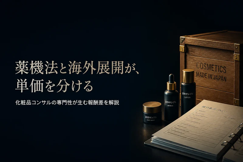 化粧品業界コンサルタントの単価相場は?薬機法・海外展開領域の報酬水準を解説