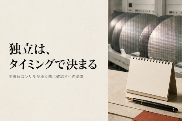 半導体コンサルタントとして独立する方法｜準備とタイミングの見極め方