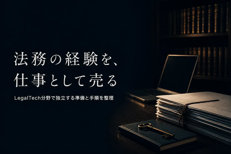 LegalTechコンサルタントとして独立する方法｜準備からステップまで