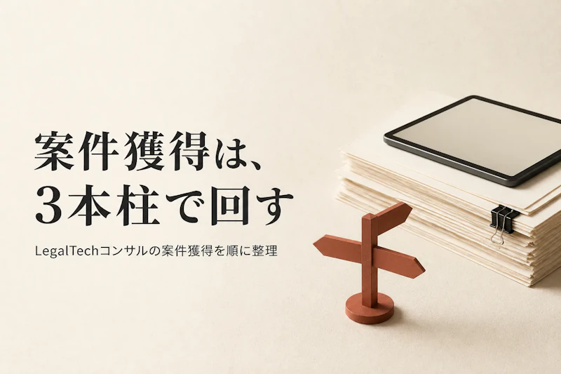 LegalTechコンサルタントの案件獲得方法｜フリーランスが実践すべきこと