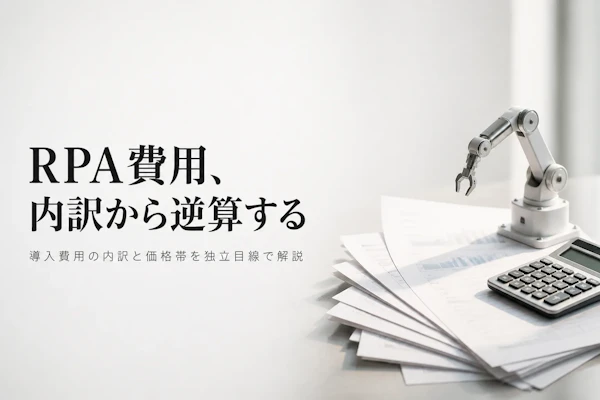 RPA導入費用の目安とは？価格帯と検討のポイント