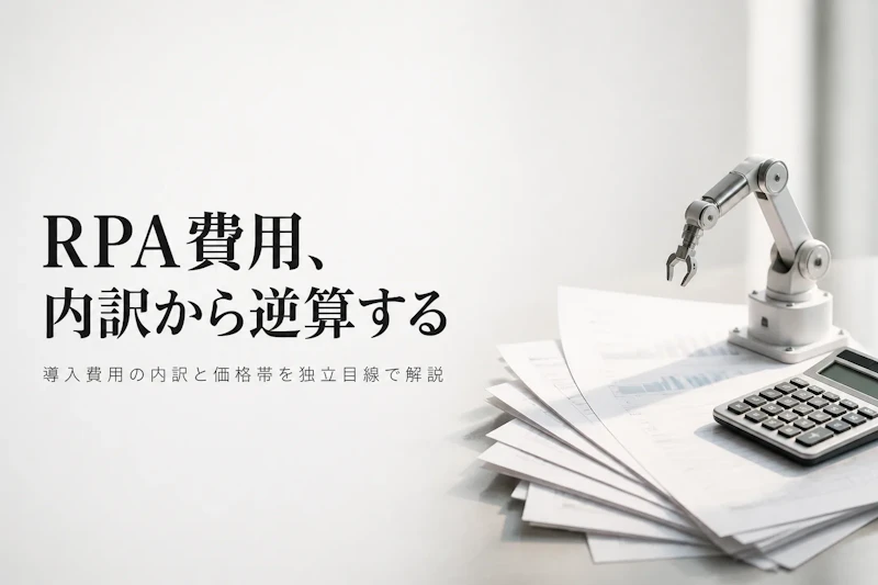 RPA導入費用の目安とは？価格帯と検討のポイント