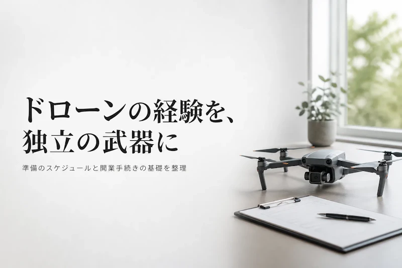 ドローンコンサルタントとして独立する方法とロードマップ