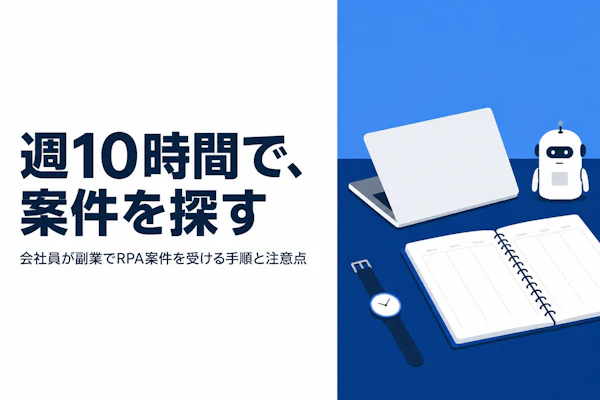 RPAの副業案件の探し方｜会社員が週末に始める手順と注意点