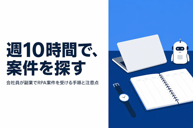 RPAの副業案件の探し方｜会社員が週末に始める手順と注意点