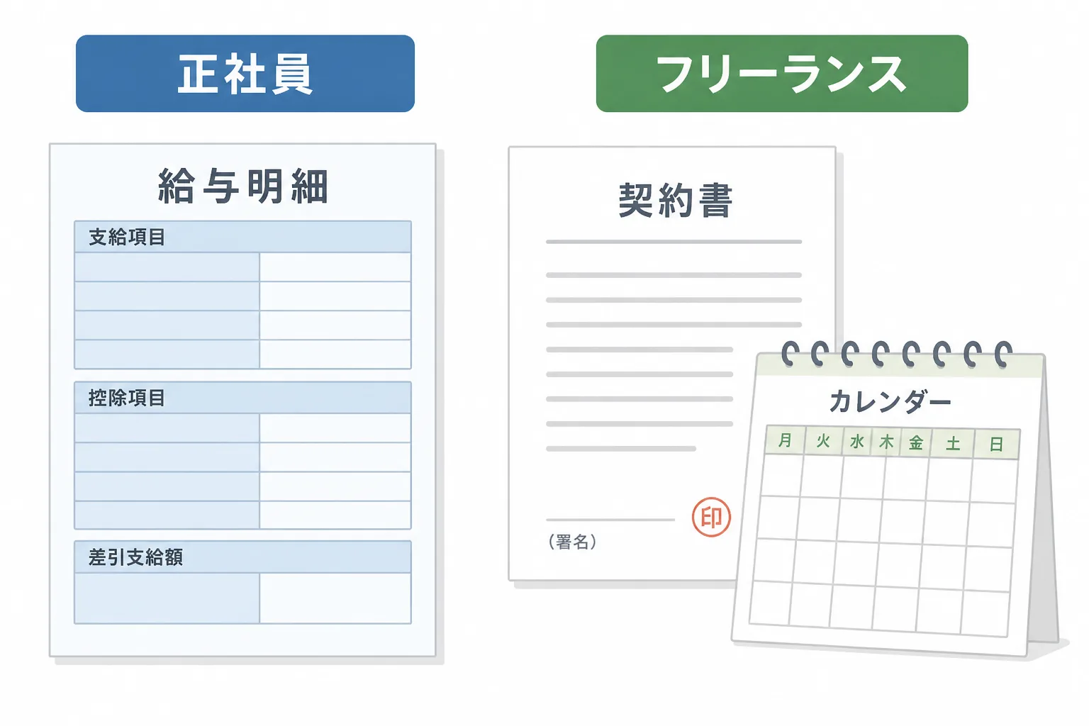 正社員PMOの年収レンジとフリーランスPMOの月額単価レンジを左右に比較した図