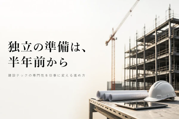 建設テックコンサルタントとして独立する方法｜準備からステップまで