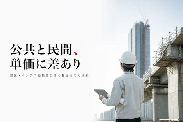 建設・インフラコンサルタントの独立後の単価相場を解説
