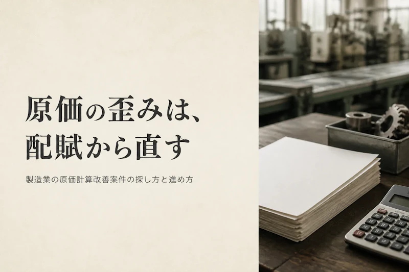 原価計算の改善コンサル案件｜製造業で需要が続く理由と探し方