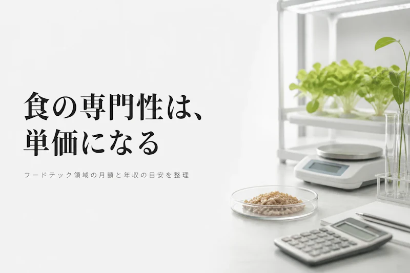 フードテックコンサルタントの単価相場と年収の目安