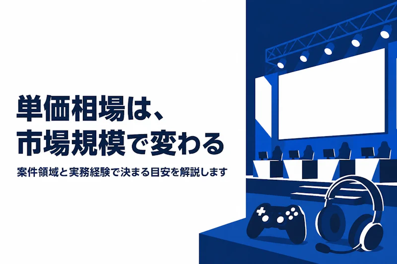 eスポーツコンサルタントの単価相場とは?案件領域別の目安を解説