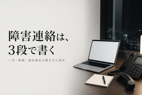 システム障害のお知らせ文の書き方｜顧客向け連絡の構成と例文