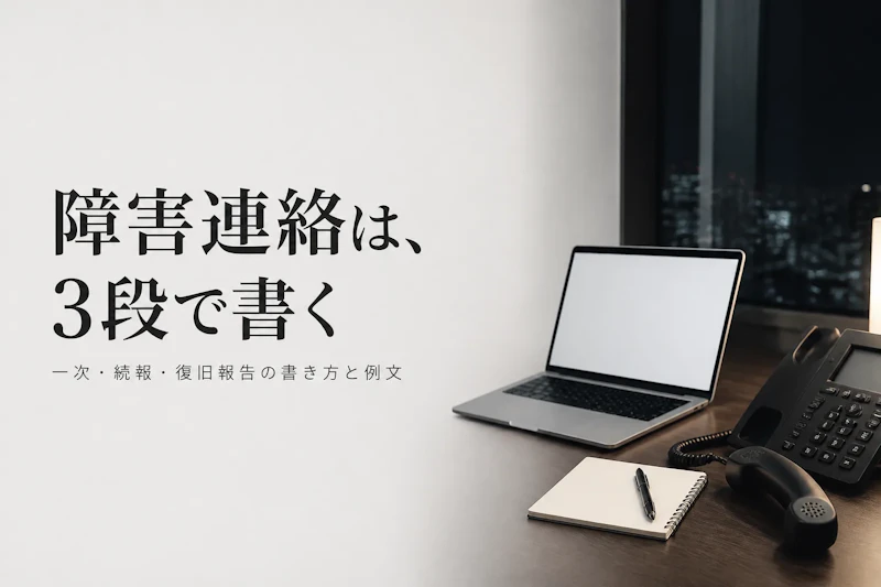 システム障害のお知らせ文の書き方｜顧客向け連絡の構成と例文