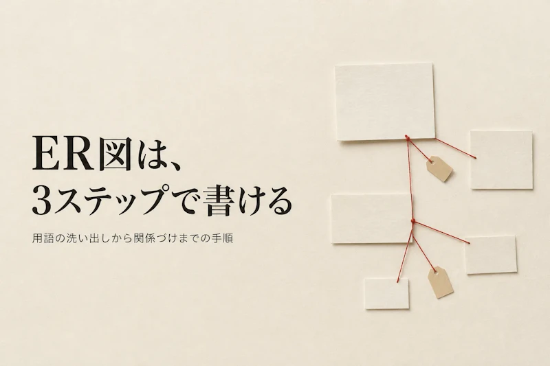 ER図の書き方｜エンティティ・リレーションの決め方を手順で解説