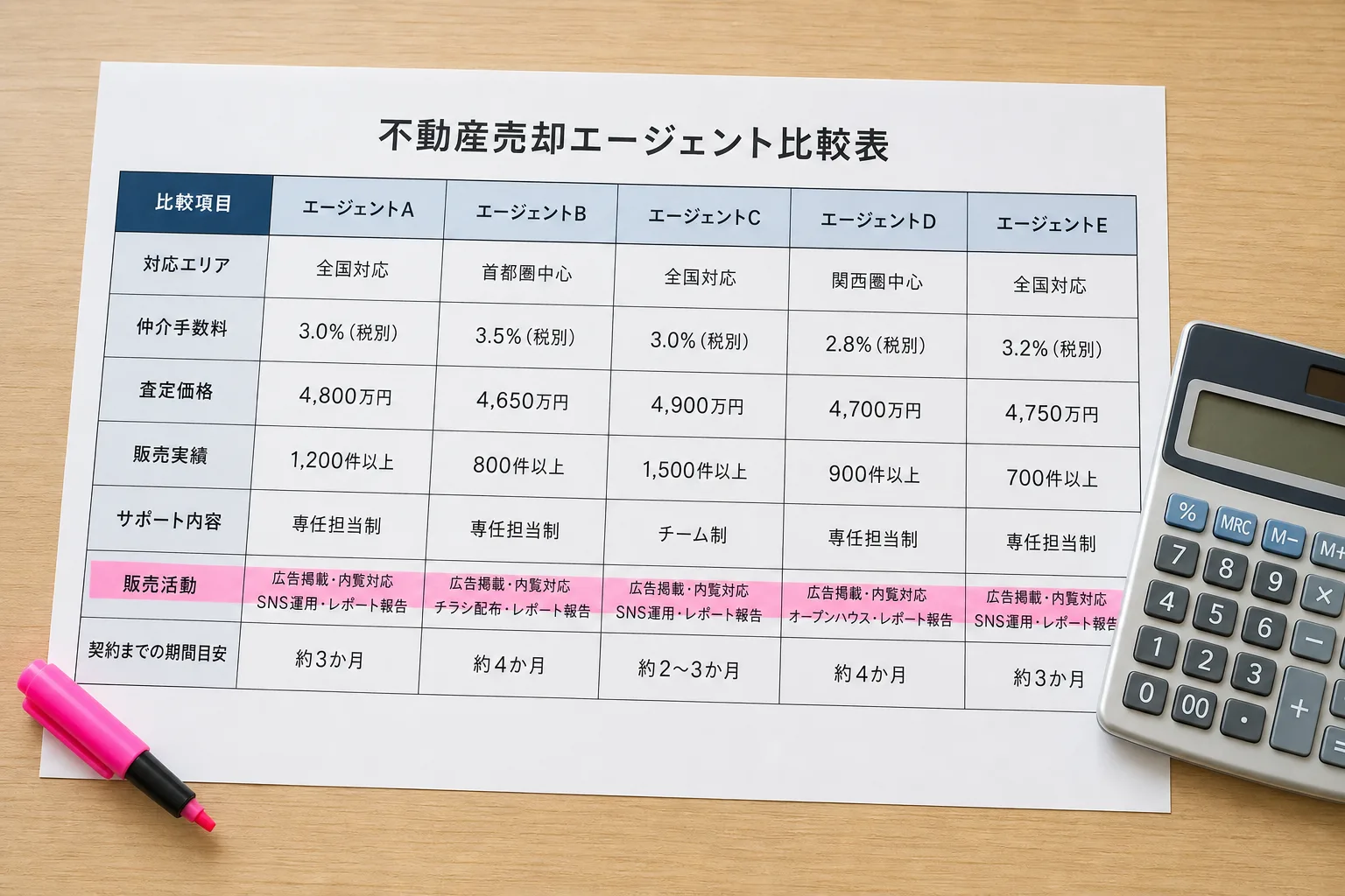 データサイエンティスト向けエージェント比較表のイメージ図