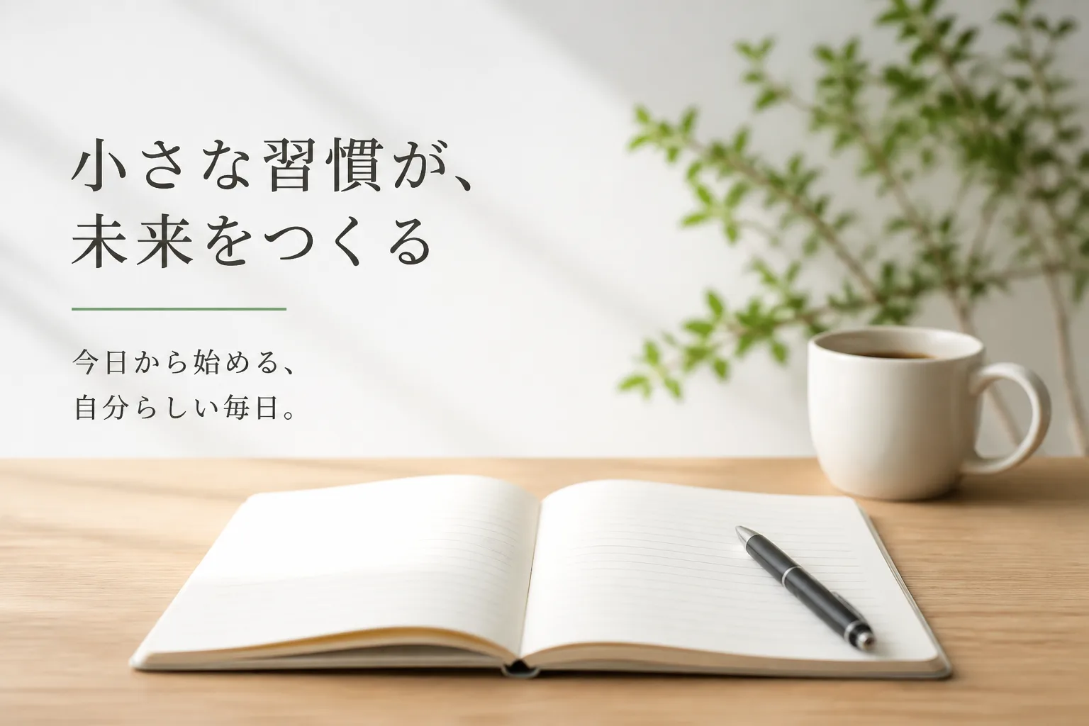 ユーザーインタビューのメモが貼られたホワイトボードと開いたノート
