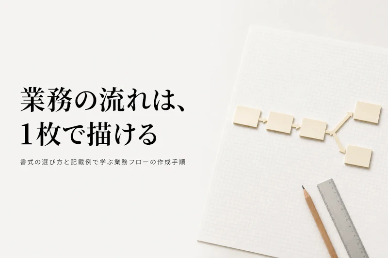 業務フローの作り方｜書式の考え方と記載例で理解する作成手順