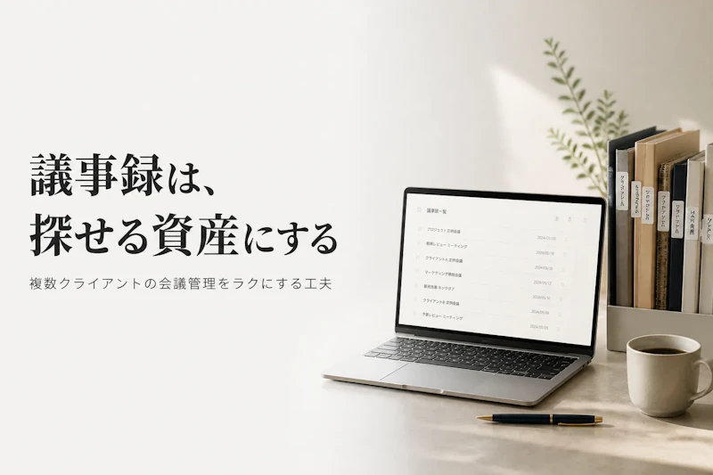 Notionで議事録を効率化する方法と運用のコツ