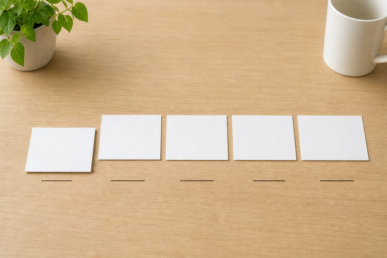 5枚のカードが並び、先頭の1枚だけ手前に出ている比較イメージ。エージェント比較表の構成を表す図