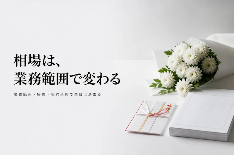 冠婚葬祭業界コンサルタントの単価相場とは？経験・業務範囲別の目安を解説