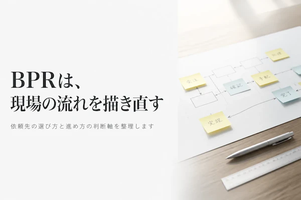 BPRコンサルティングとは｜依頼先の選び方とフリーランスに頼む場合の比較