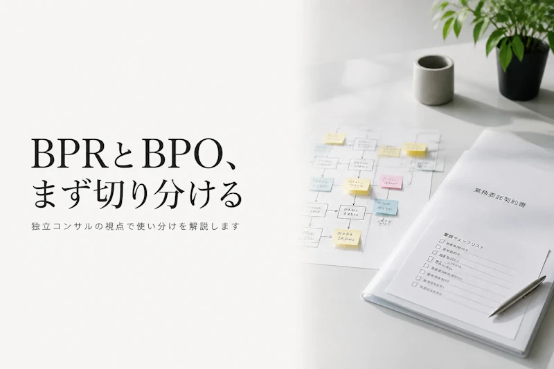 BPRとBPOの違いとは？混同しやすい2つの用語を整理する