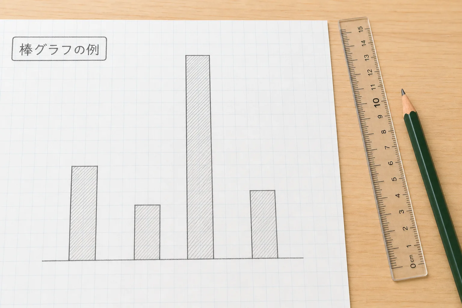 方眼用紙に描かれた4本の棒グラフ。職種によって単価水準が大きく異なることを示すイメージ図