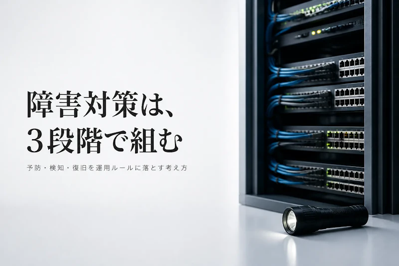 システム障害対策の進め方｜予防・検知・復旧の3段階で整理する