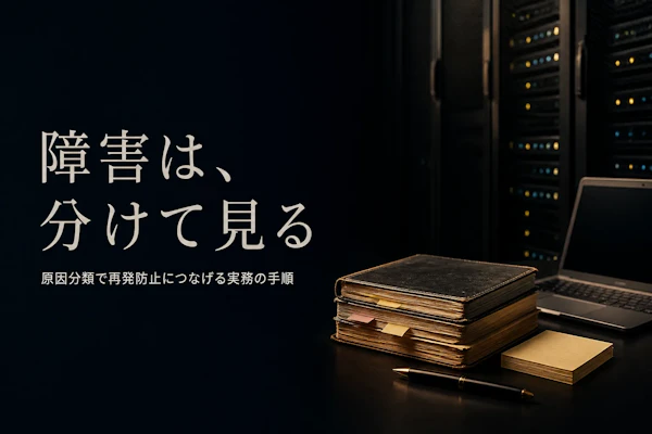 システム障害の原因分類｜分類の観点と再発防止への使い方
