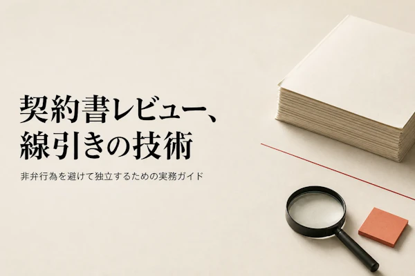 契約書レビュー代行を独立コンサルタントとして手がける論点
