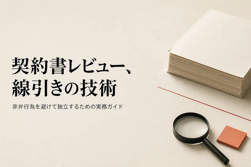 契約書レビュー代行を独立コンサルタントとして手がける論点