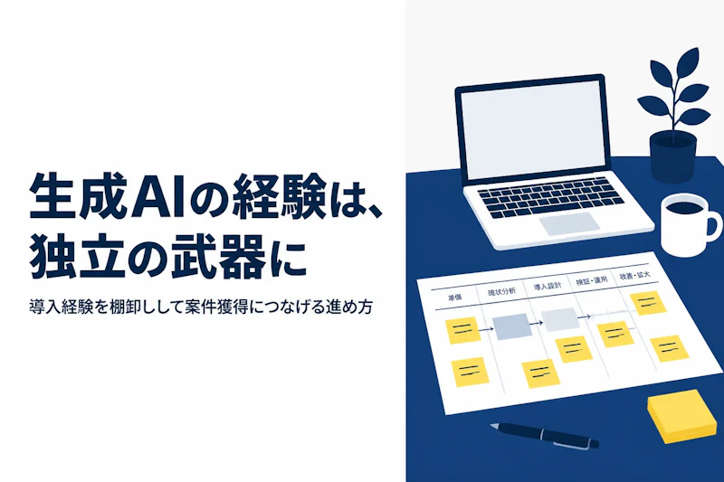 生成AIコンサルタントとして独立する方法｜準備からステップまで
