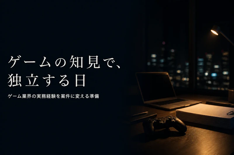 ゲーム業界コンサルタントとして独立する方法｜準備からステップまで