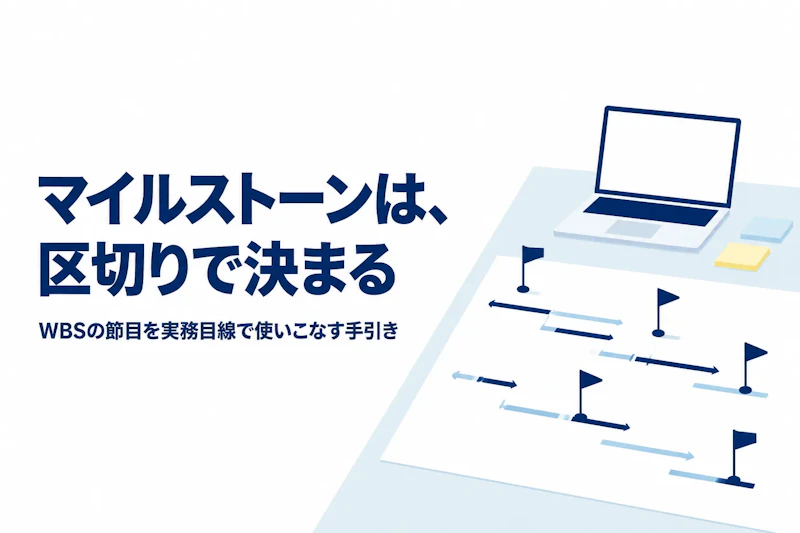 WBSにおけるマイルストーンとは？設定のコツ