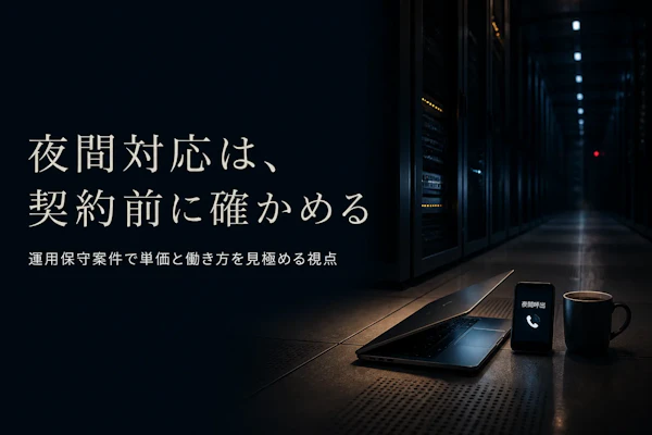 システム障害対応・運用保守のフリーランス案件の選び方｜夜間対応と単価の見極め