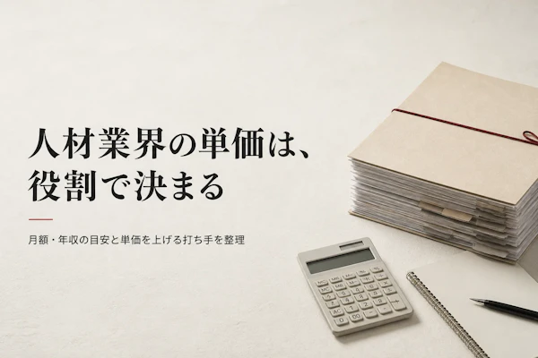 人材業界コンサルタントの単価相場と年収の目安