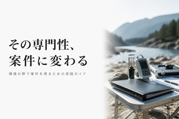 環境コンサルタントの案件獲得方法｜フリーランスで仕事を得るには