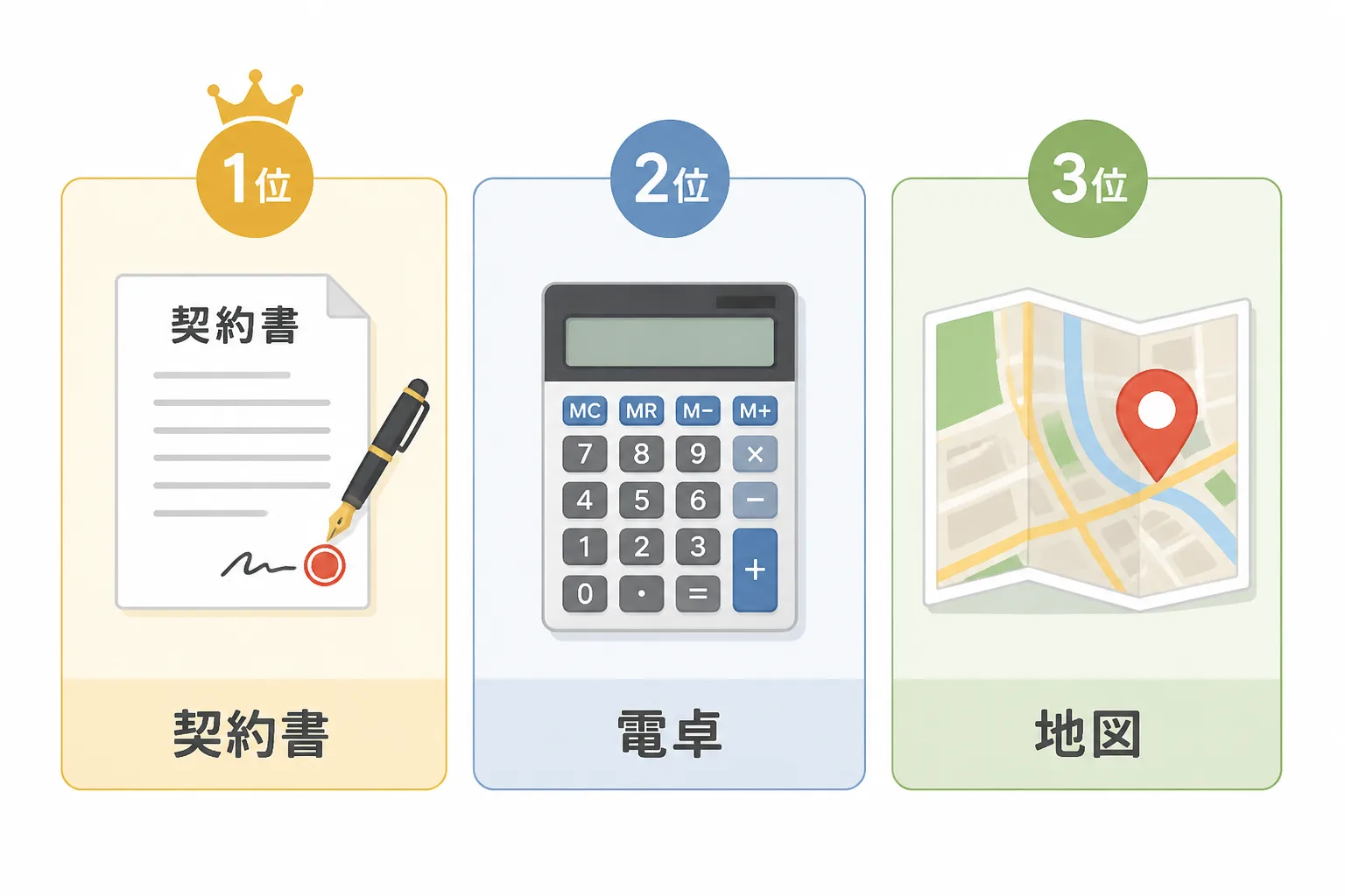 3社のエージェントを横並びに比較する図解