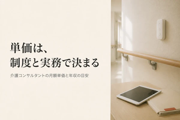 介護コンサルタントの単価相場と年収の目安