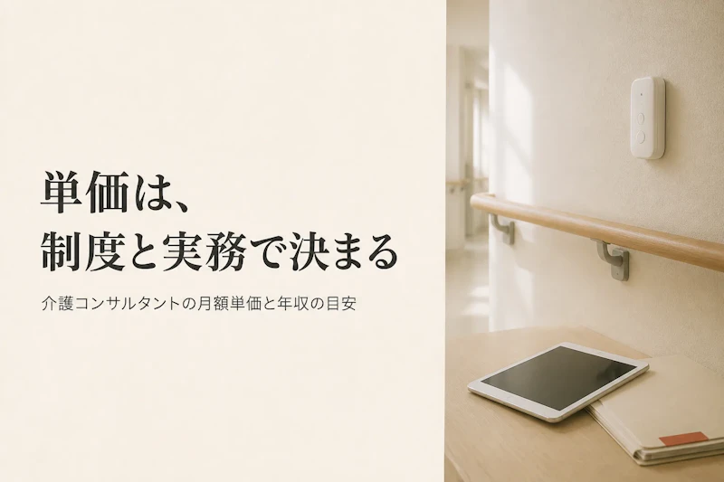 介護コンサルタントの単価相場と年収の目安