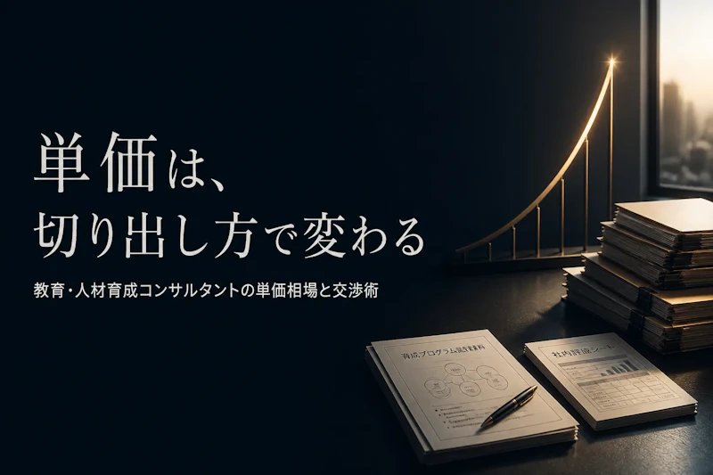 教育・人材育成コンサルタントのフリーランス単価相場｜月額レンジと単価を上げる条件