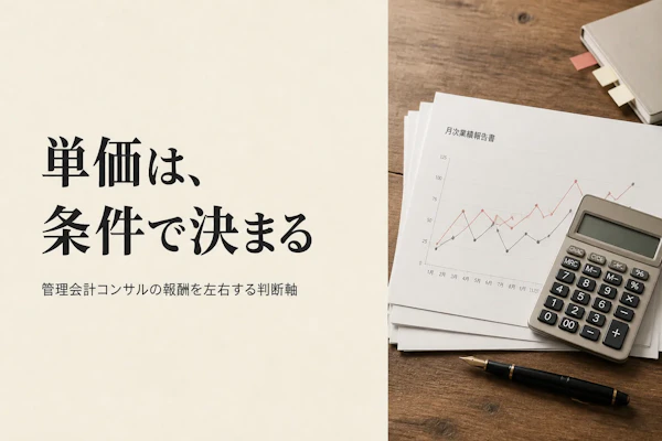 管理会計コンサルの単価相場｜フリーランスが報酬を上げる条件