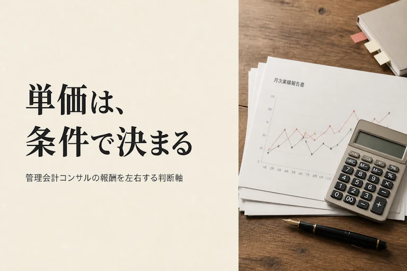管理会計コンサルの単価相場｜フリーランスが報酬を上げる条件