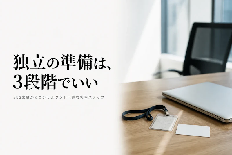 SESエンジニアから独立してフリーランスコンサルタントになる方法