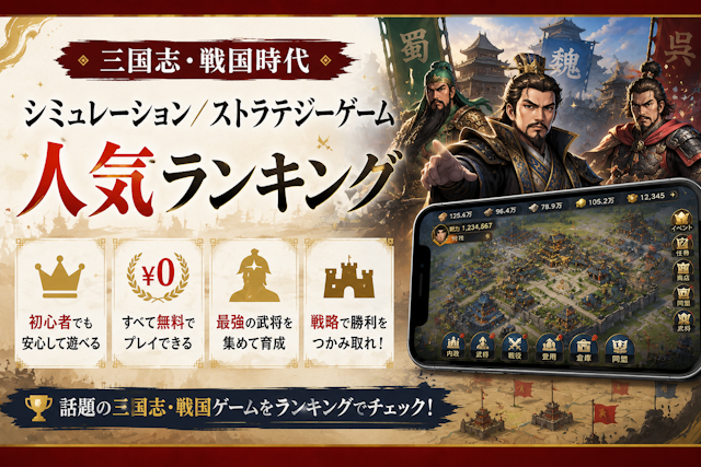 無料三国志・戦国時代ゲーム人気ランキング