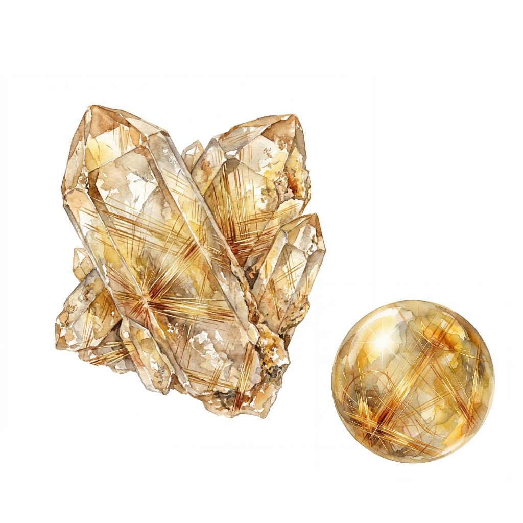 ルチルクォーツシトリン / 金紅石入り黄水晶 / ゴールデンルチル