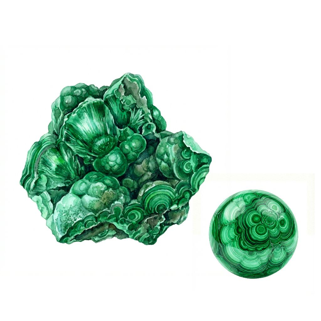 中国　玉石孔雀石マラカイト彫刻　神獣　置物　約896g　唐木台付　V　9009 マラカイト / 孔雀石 - パワーストーンと天然石の雑学