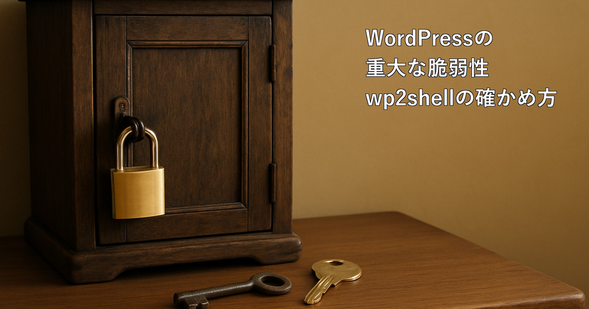 WordPressの重大な脆弱性「wp2shell」｜自分のサイトが大丈夫か確かめる方法と、更新で気をつけることのアイキャッチ画像