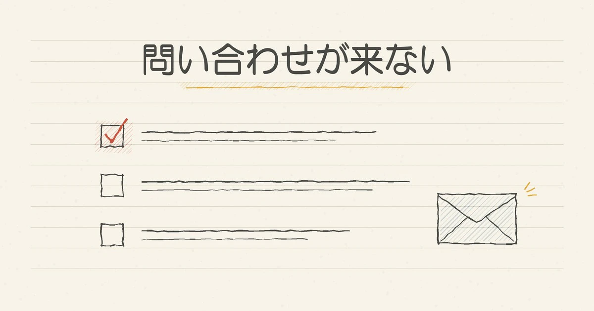 ホームページから問い合わせが来ない｜原因の切り分け方と改善の進め方・依頼した場合の費用の目安サムネイル画像